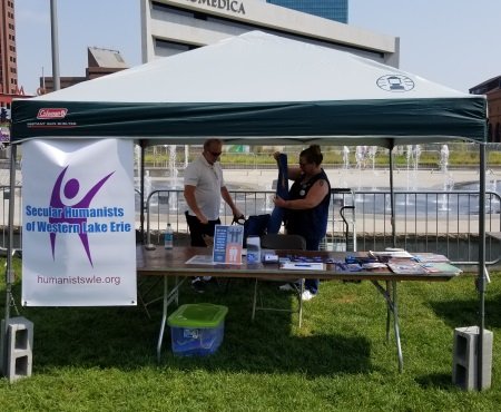 Our booth at Toledo Pride festival