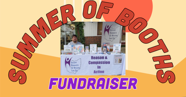 Summer of Booths Fundraiser graphic showing our booth